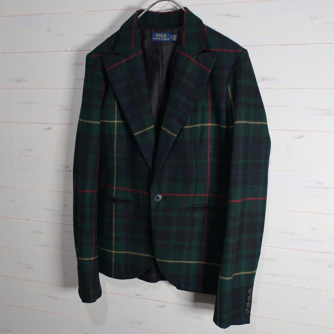 M*I様 POLO ラルフローレン タータンチェック ウールブレザー XS 現行