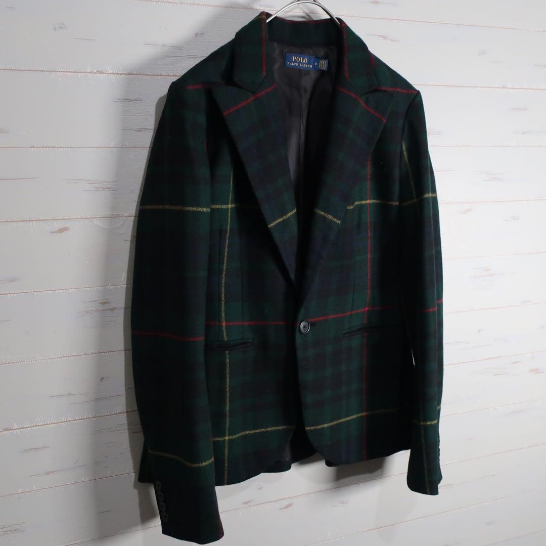 M*I様 POLO ラルフローレン タータンチェック ウールブレザー XS 現行