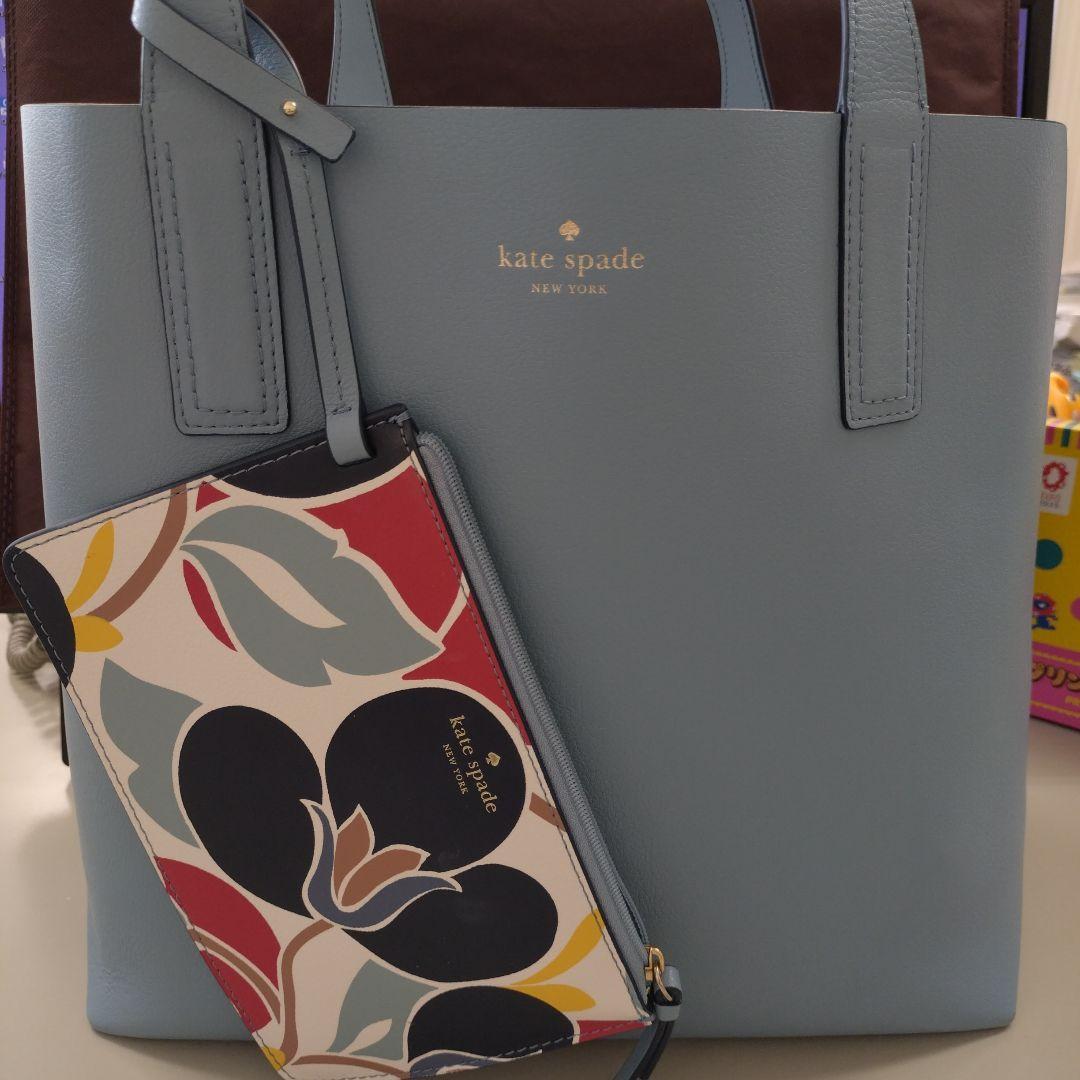 kate spade ライトブルー ビジネスバッグ