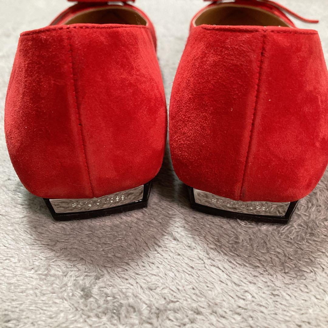【美品】セルジオロッシ sr MILANO MIA フラットシューズ 36 赤