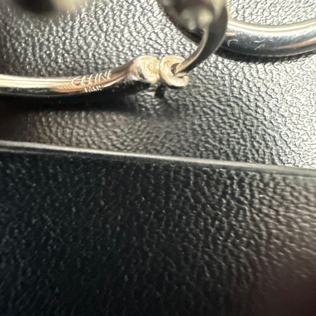 CELINE ノットデザイン フープピアス