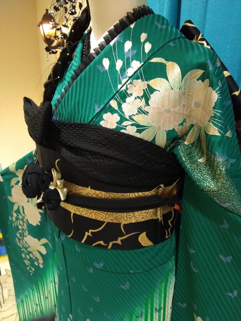 振袖フルセット、正絹振袖成人式、重ね衿、帯揚げ帯締め、西陣袋帯、長襦袢