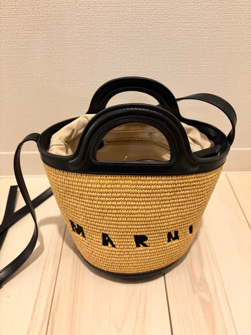 【美品・巾着付き】MARNI かごバッグ