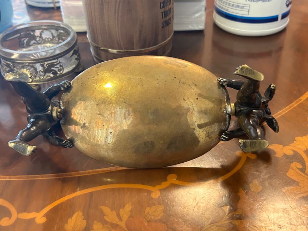 アンティーク雑貨　ブロンズ製　エンジェル　小物入れ　非常に高額品