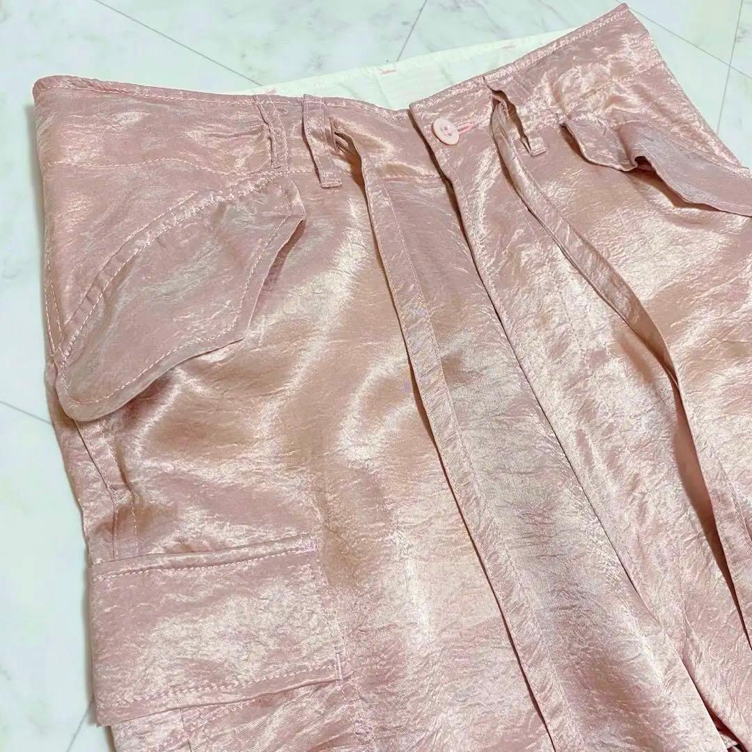 MASTER&Co. マッハゴーゴー　 ピンク　サテンカーゴパンツ フリーサイズ