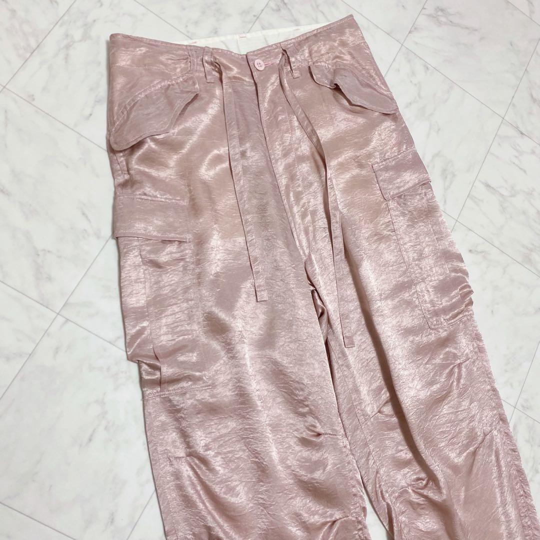 MASTER&Co. マッハゴーゴー　 ピンク　サテンカーゴパンツ フリーサイズ