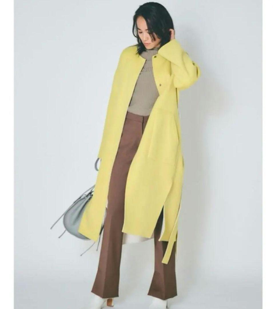 フレイアイディー FRAY I.D　ノーカラーリバーコート　リバーシブル