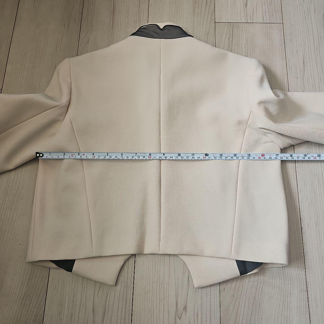 MaxMara スタンドカラー七分袖ジャケット クリーム 36