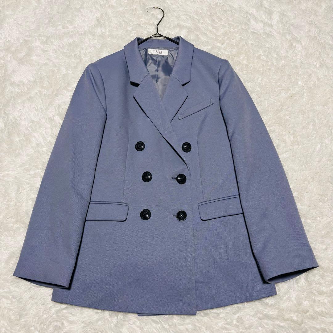 美品 エルアンノワール フォーマルスーツ パンツスーツ ダブル 卒服 150