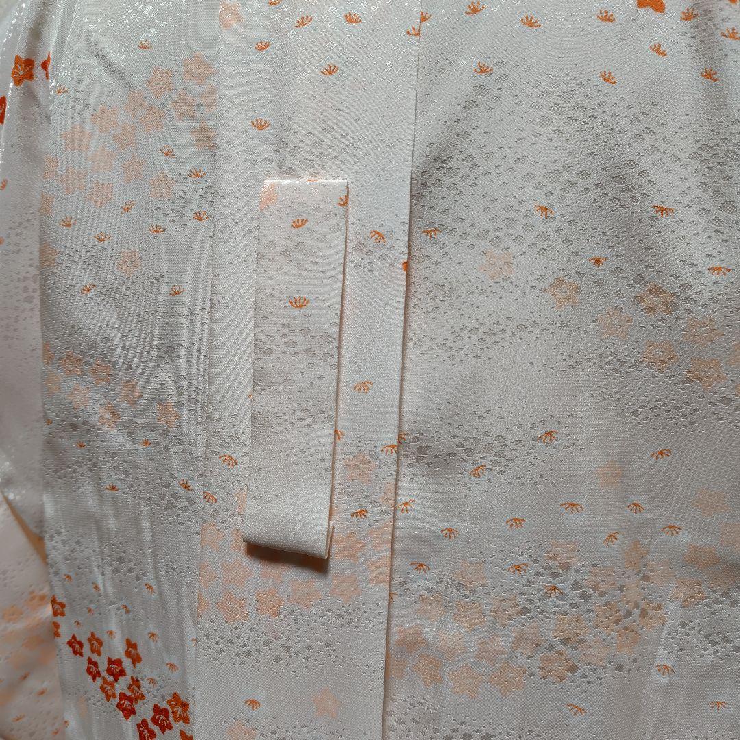 長襦袢　紙人形　半衿付　単衣　洗える　プレタ長襦袢　シルック　衣紋抜き　美品