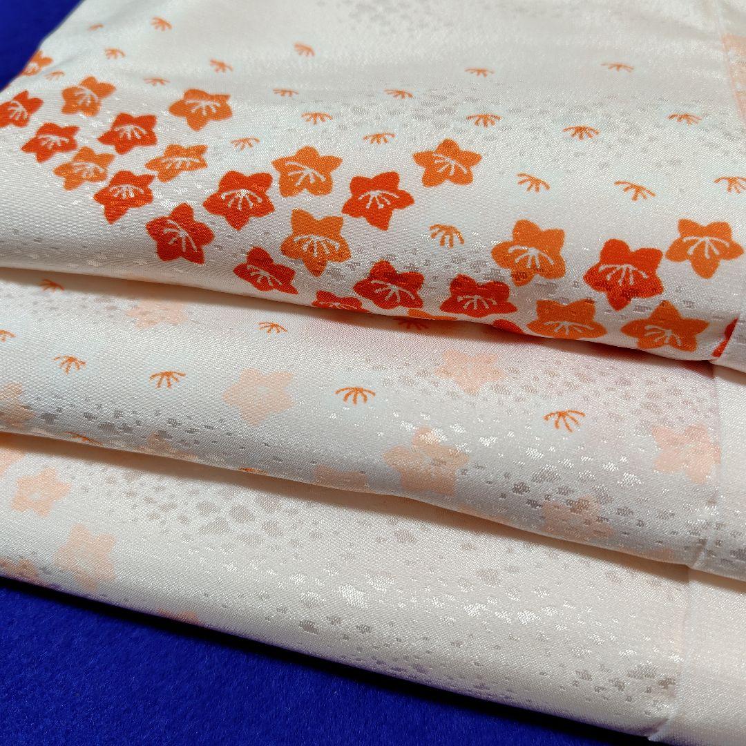 長襦袢　紙人形　半衿付　単衣　洗える　プレタ長襦袢　シルック　衣紋抜き　美品