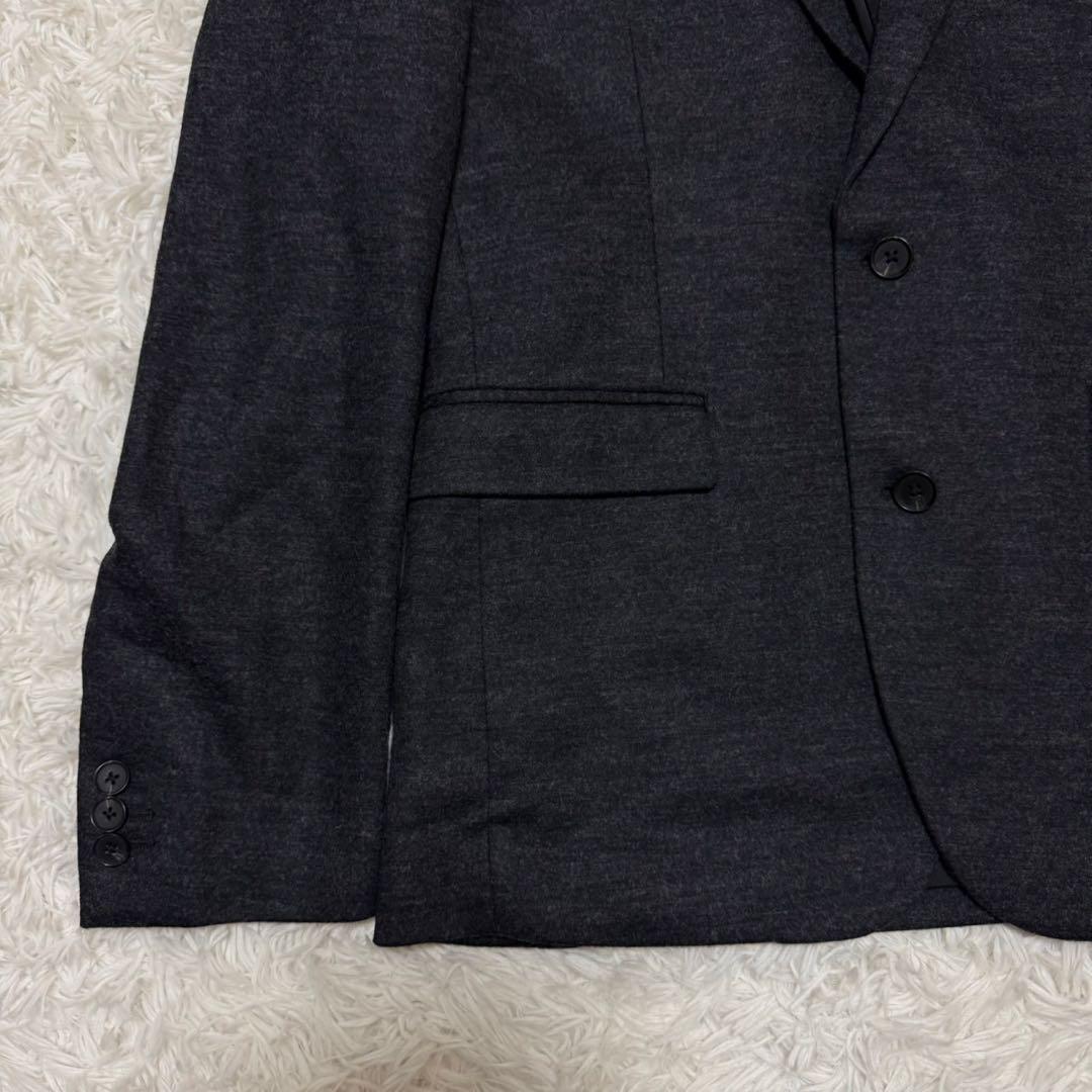 未使用級 XL✨ナノユニバース トラベルスーツ ダメリーノ ストレッチ 黒グレー