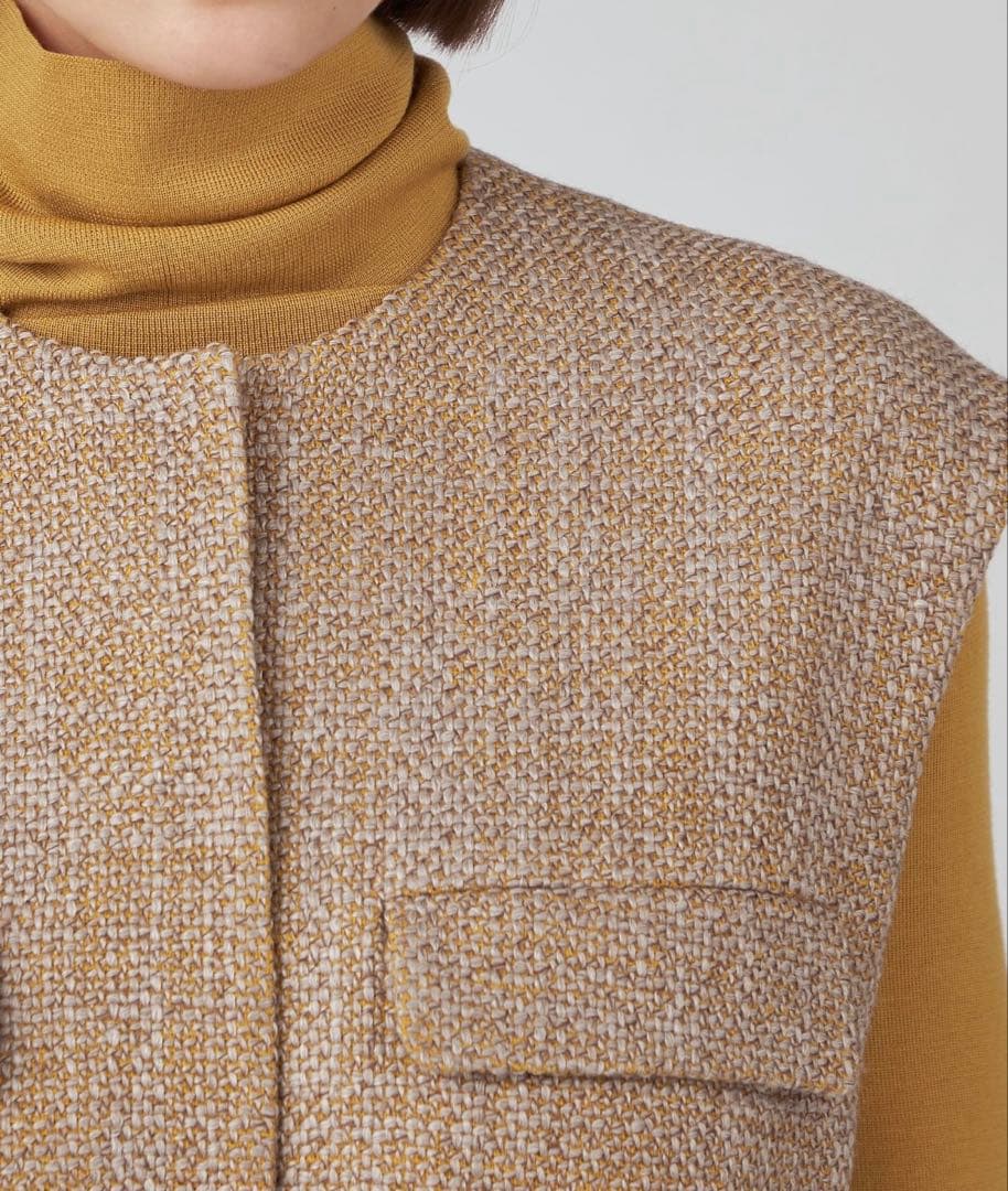 トゥモローランドコレクション　ロービングツイード ジレブルゾン