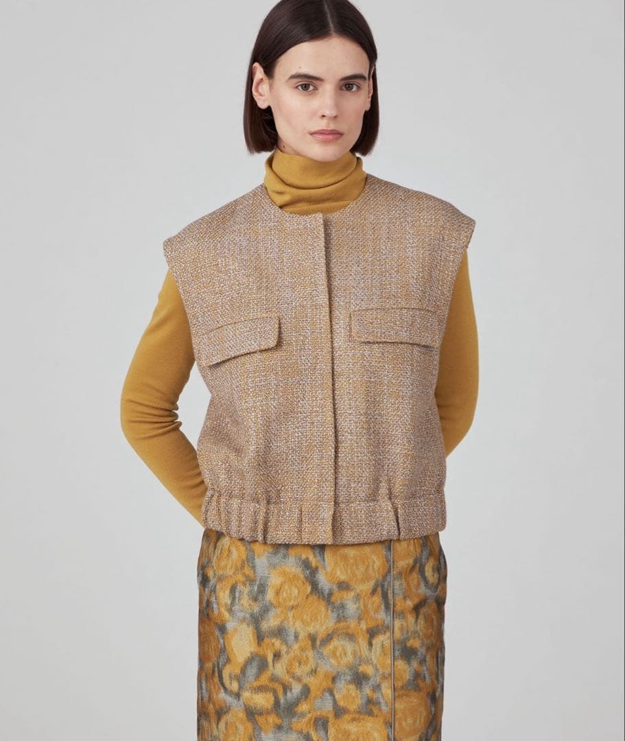 トゥモローランドコレクション　ロービングツイード ジレブルゾン