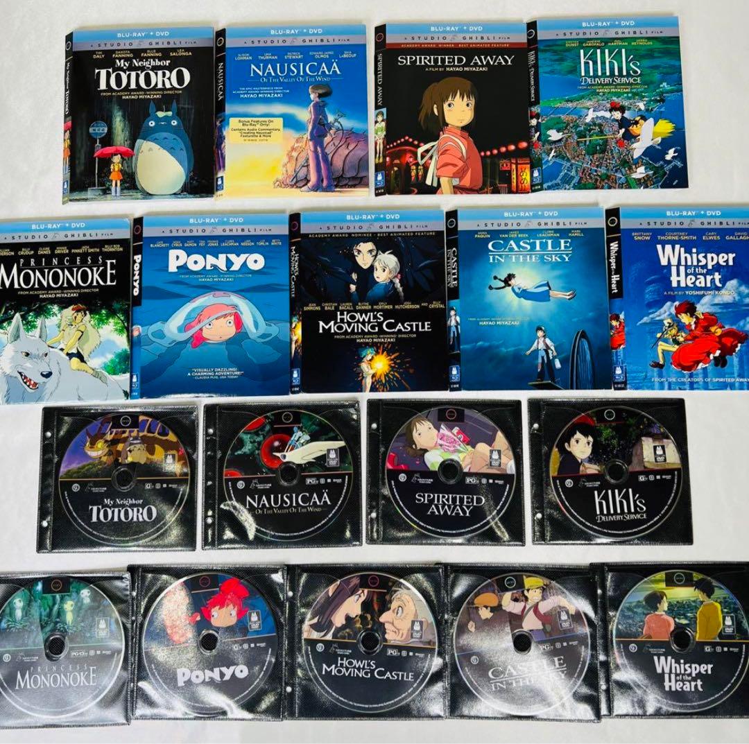 【台紙ケース付き】北米版ジブリ DVD 9枚セット　英会話