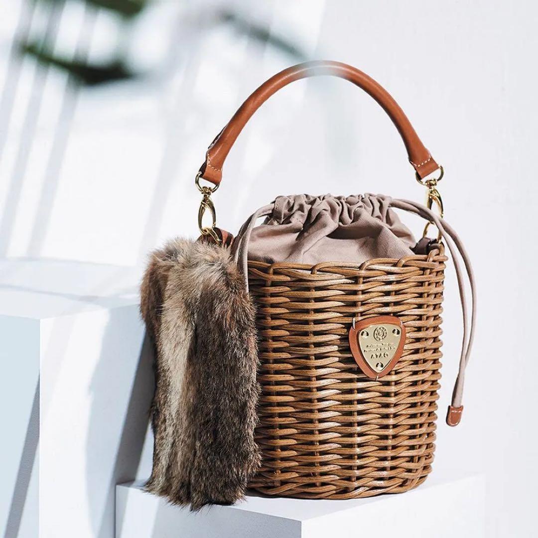 ATAO アタオ /BREEZE ブリーゼ カゴバッグ　ファーバッグ