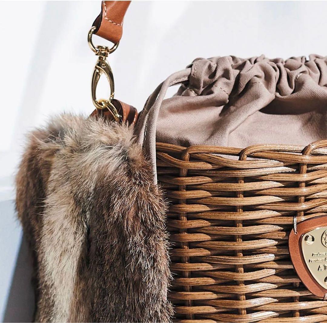 ATAO アタオ /BREEZE ブリーゼ カゴバッグ　ファーバッグ