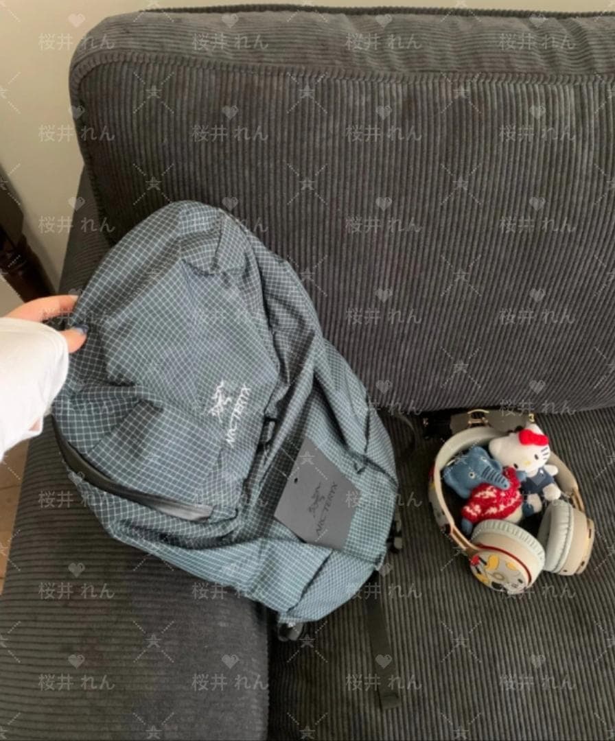 タグ付きARC'TERYX KONSEALS バックパック グレー・チェック柄