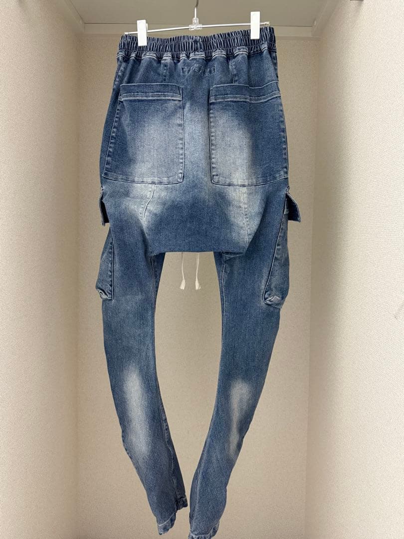 【希少モデル】A.F ARTEFACT ストレッチ サルエル カーゴ デニム