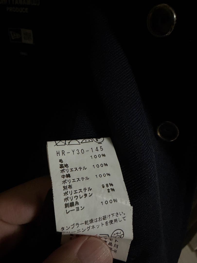 YOHJI YAMAMOTO × NEW ERA 16AWウールコーチジャケット