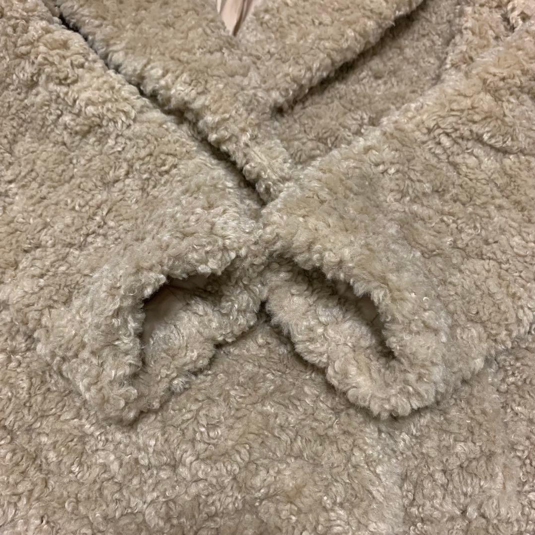 極美品ZARA ザラ テディベアコート　フェイクボアロングコート　ベージュ　S