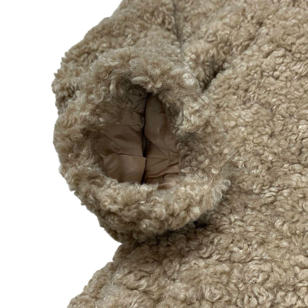 極美品ZARA ザラ テディベアコート　フェイクボアロングコート　ベージュ　S