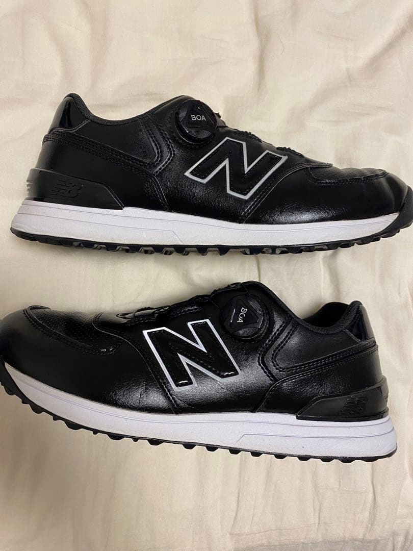 も*か様 ニューバランス スパイクレス シューズ 574 BOAブラック 中古美
