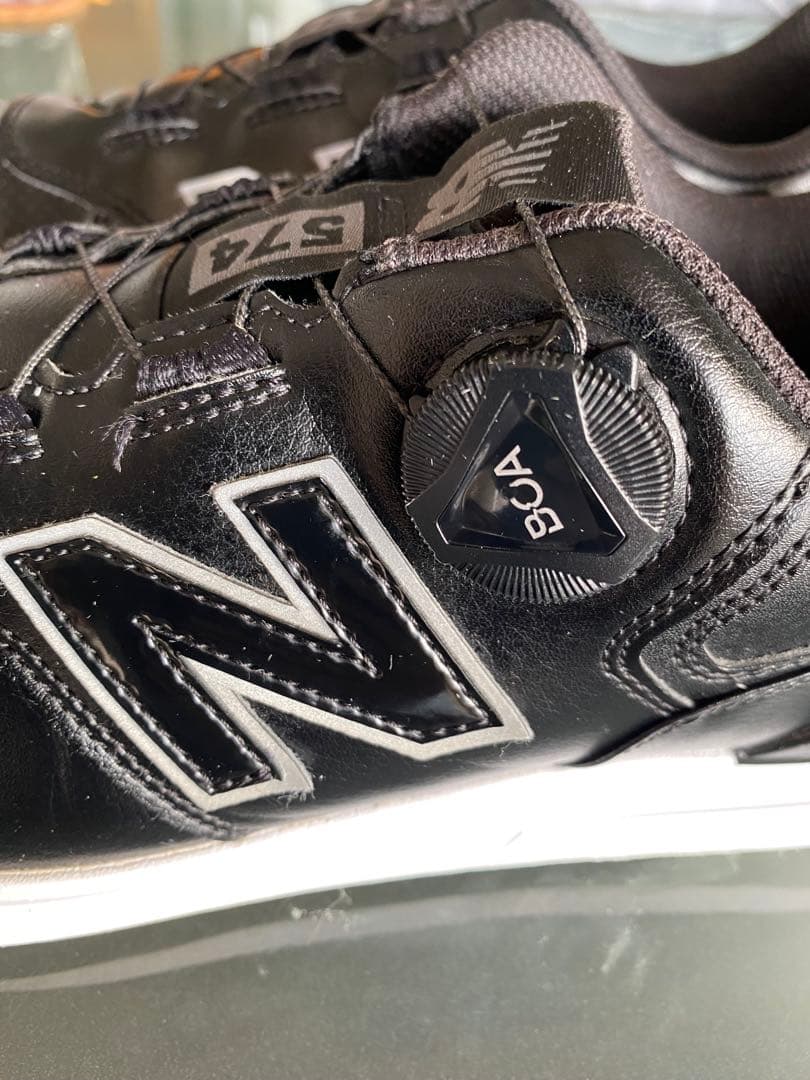 も*か様 ニューバランス スパイクレス シューズ 574 BOAブラック 中古美
