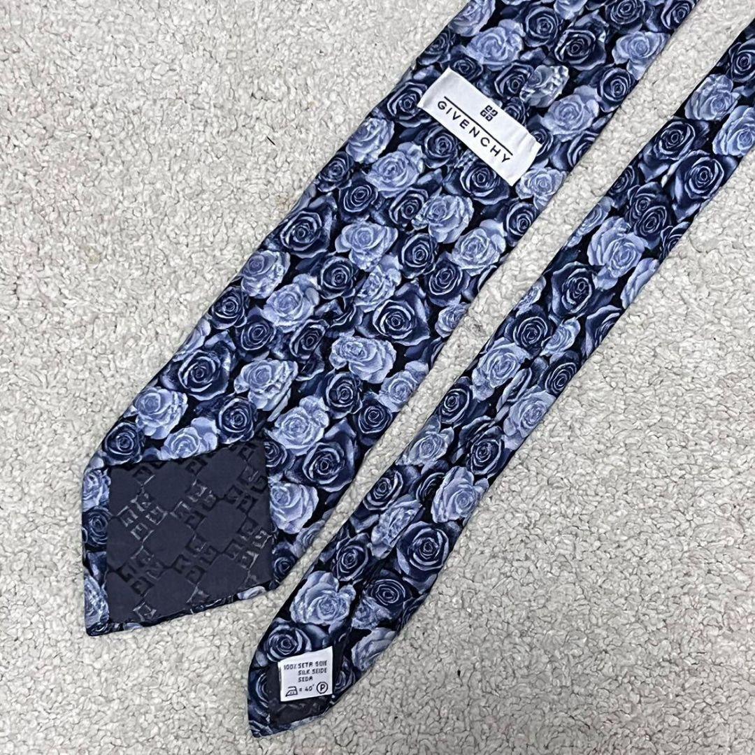✨一点物✨GIVENCHY ネクタイ 花柄 総柄 おしゃれ ビジネス 古着