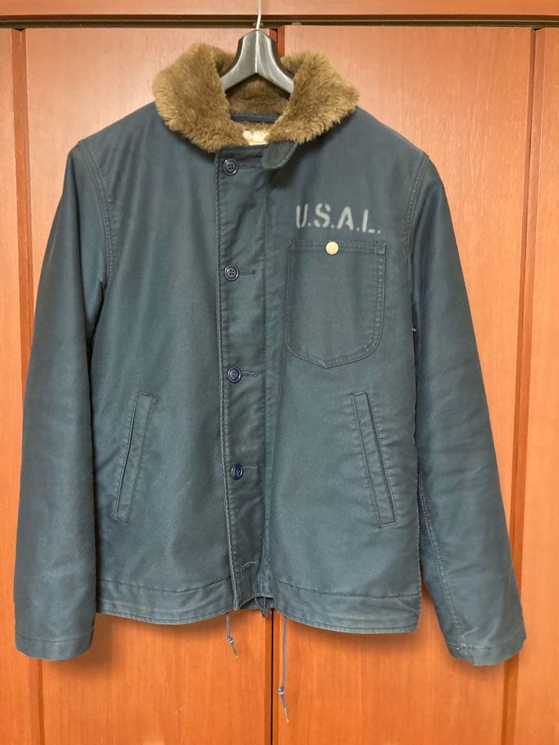 【美品】ALPHA LEE デッキジャケット N-1 ネイビー　L サイズ