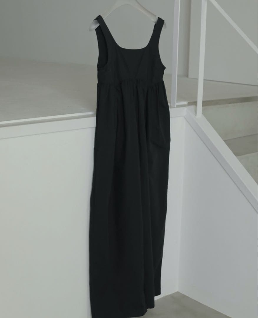 anuke アンヌーク コットンギャザーコンビネゾン*ブラック 38