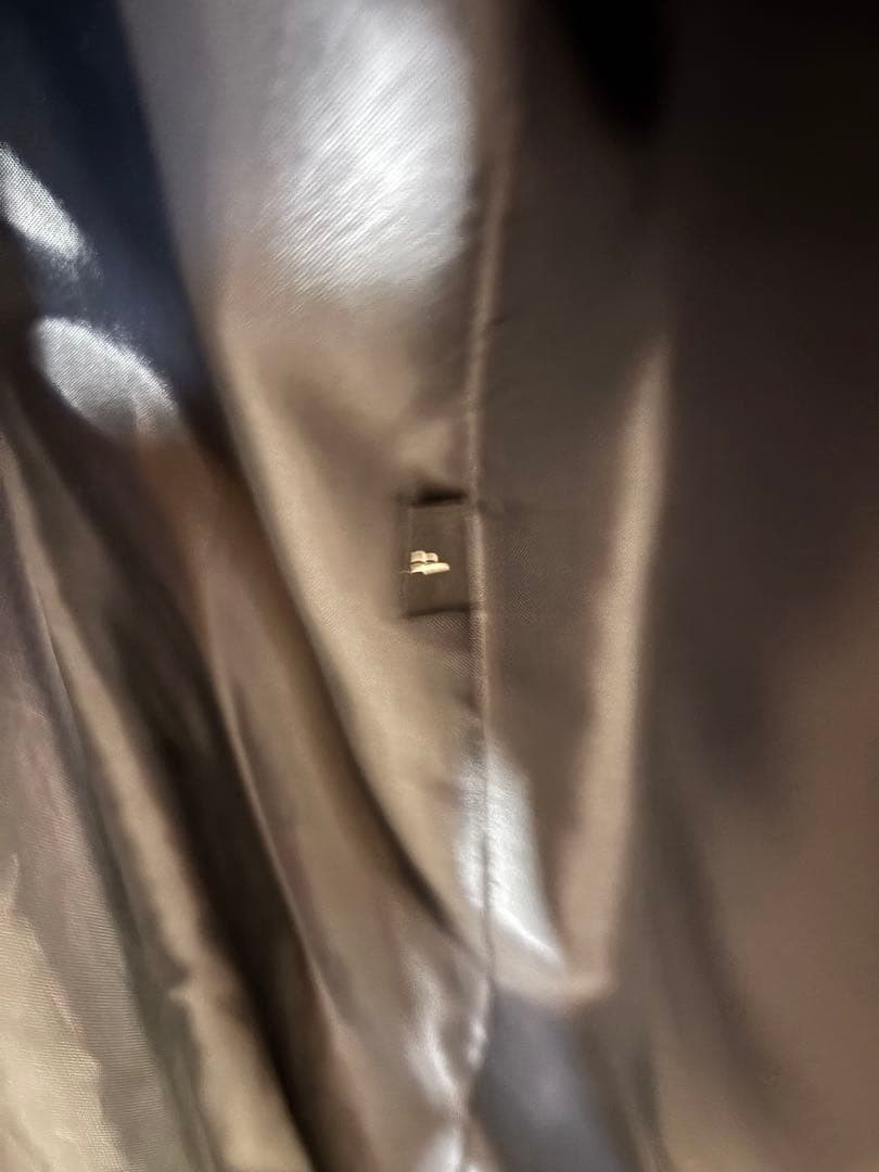 ダークブラウン 毛皮和装ロングコート