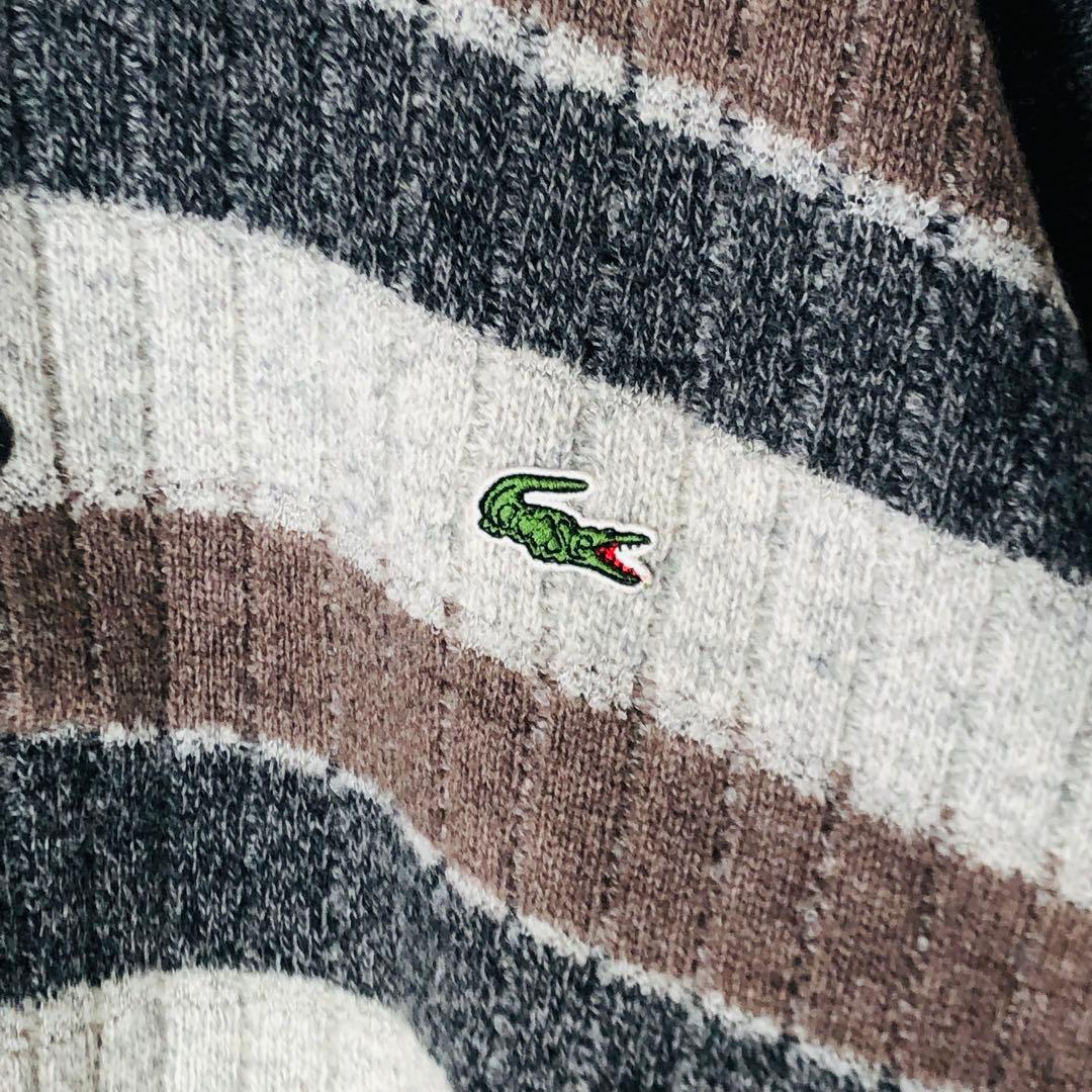 【新品 タグ付き】ラコステ ポロニット ウールニット ボーダー Lサイズ