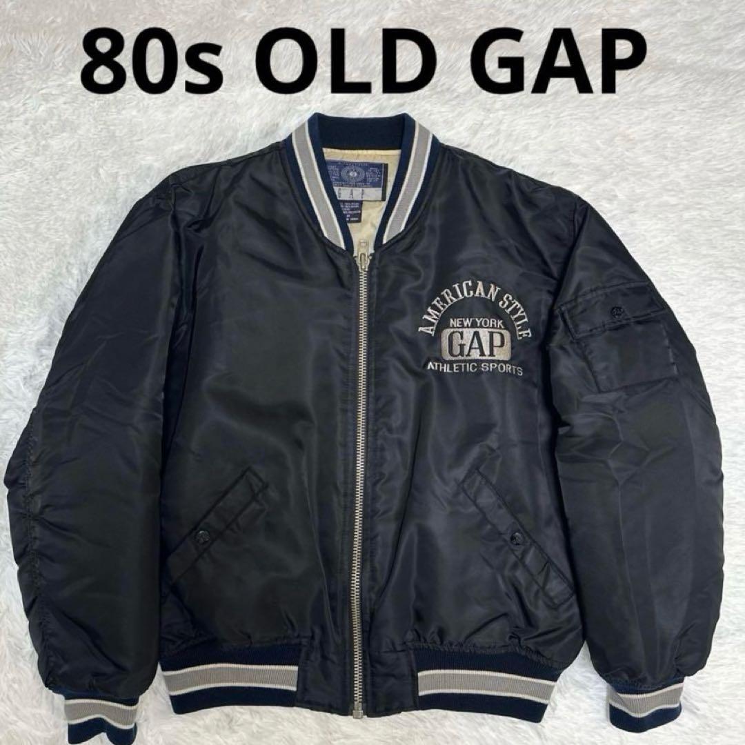 ⭐️極美品　80s OLD GAP オールドギャップ　スタジャン　両面刺繍