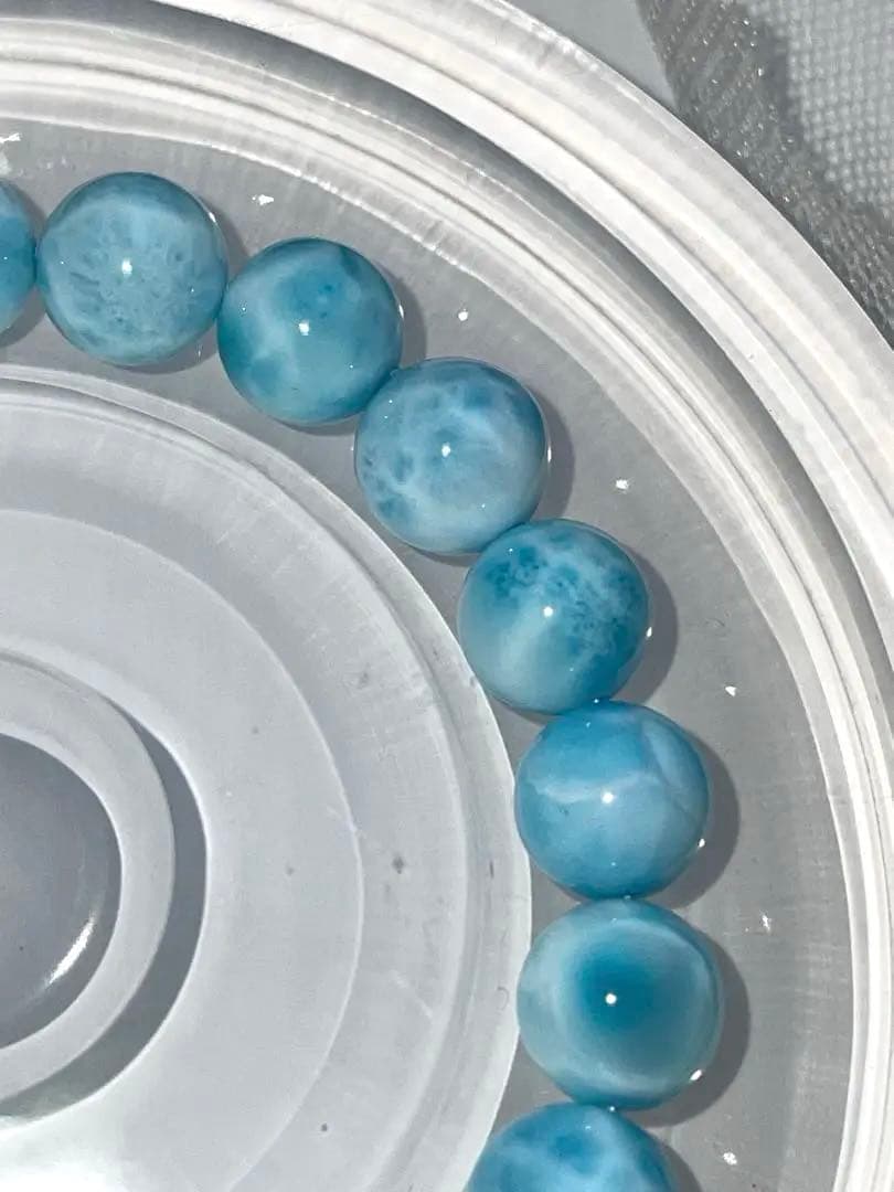 【高品質・現品】ラリマー 天然石 ブレスレット 9mm 亀模様が美しい