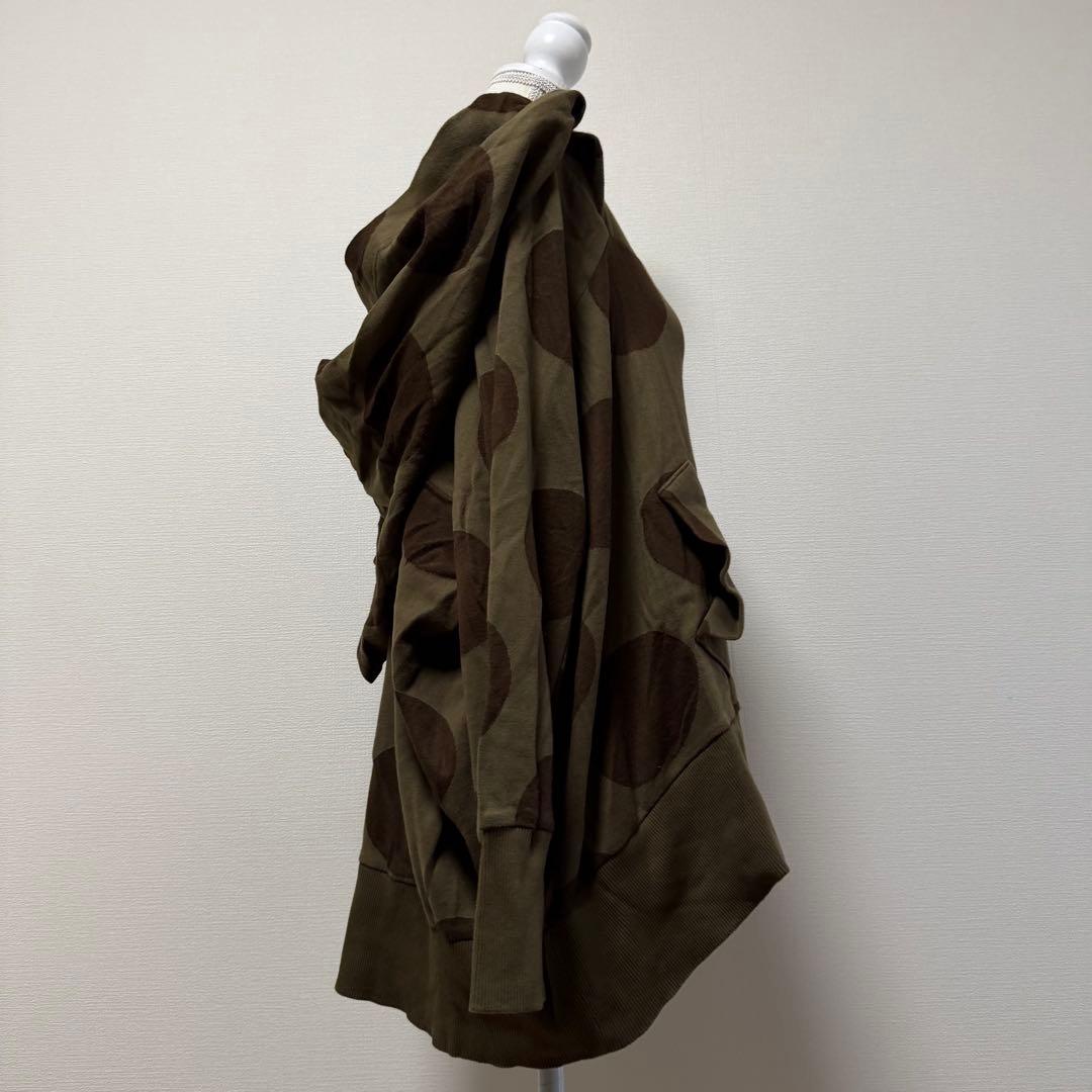 ヴィヴィアンウエストウッド　パーカー　魔女フード　ドット　カーキ　オーブ刺繍　L