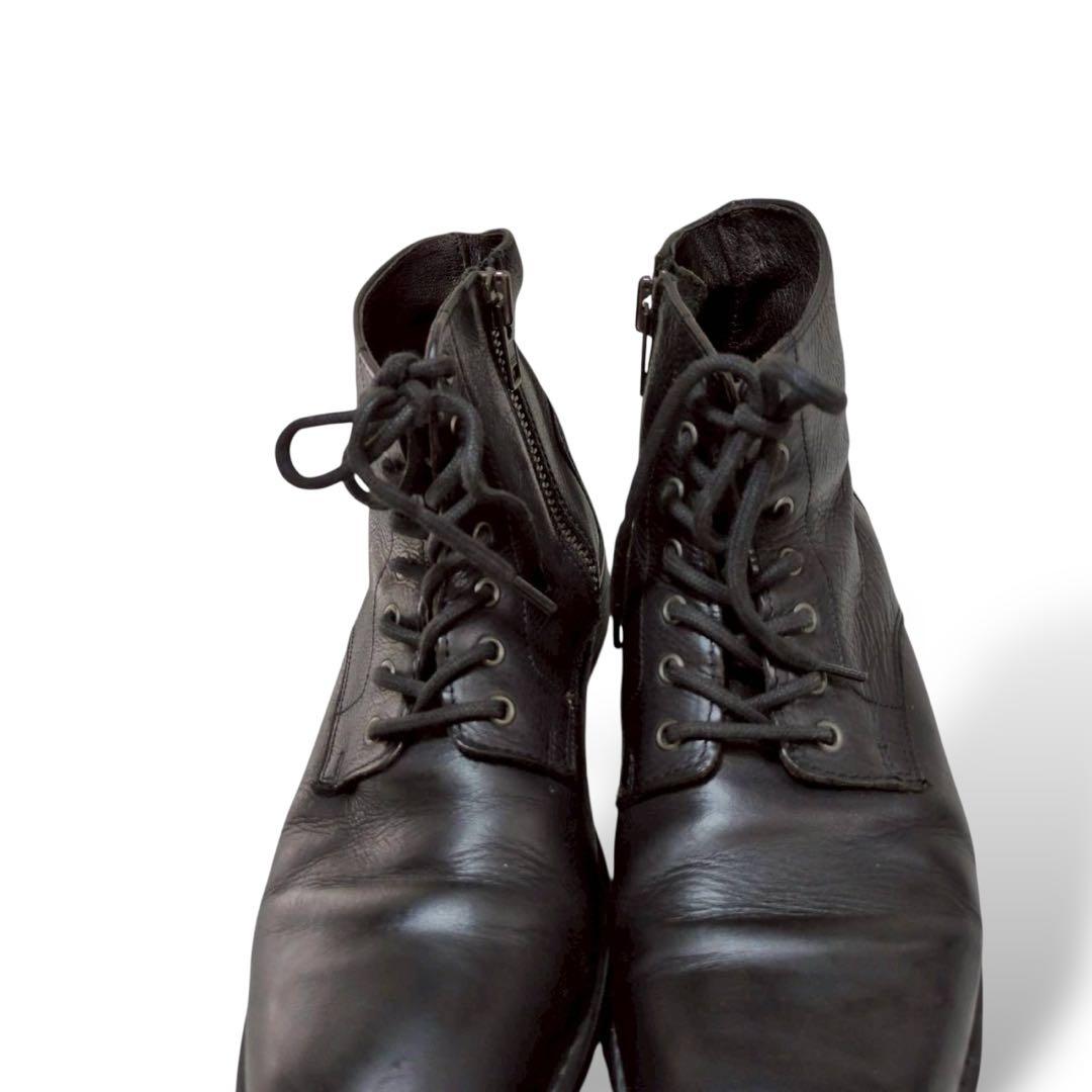 靴 00s archive real leather sidezipboots 26