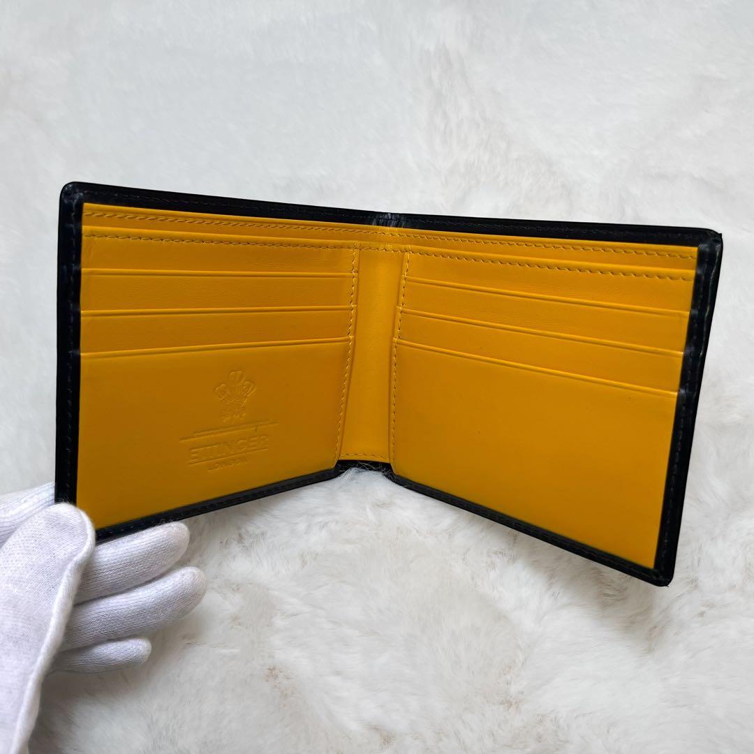 【良品】ETTINGER エッティンガー レザー 財布 ウォレット 二つ折り財布