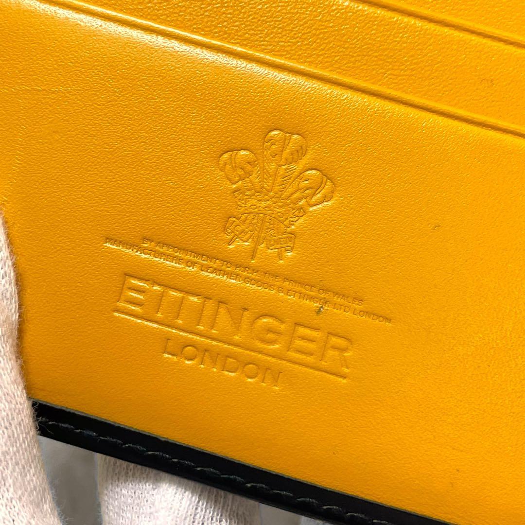 【良品】ETTINGER エッティンガー レザー 財布 ウォレット 二つ折り財布