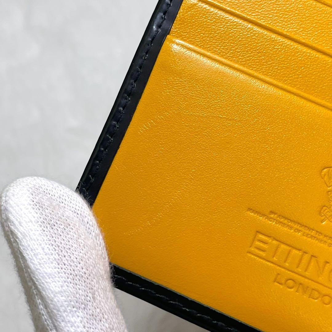 【良品】ETTINGER エッティンガー レザー 財布 ウォレット 二つ折り財布