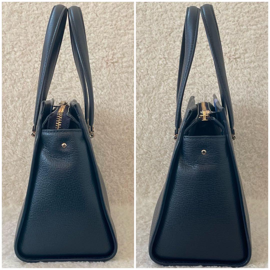 【美品】kate spade トートバッグ ショルダーバッグ 2way ネイビー