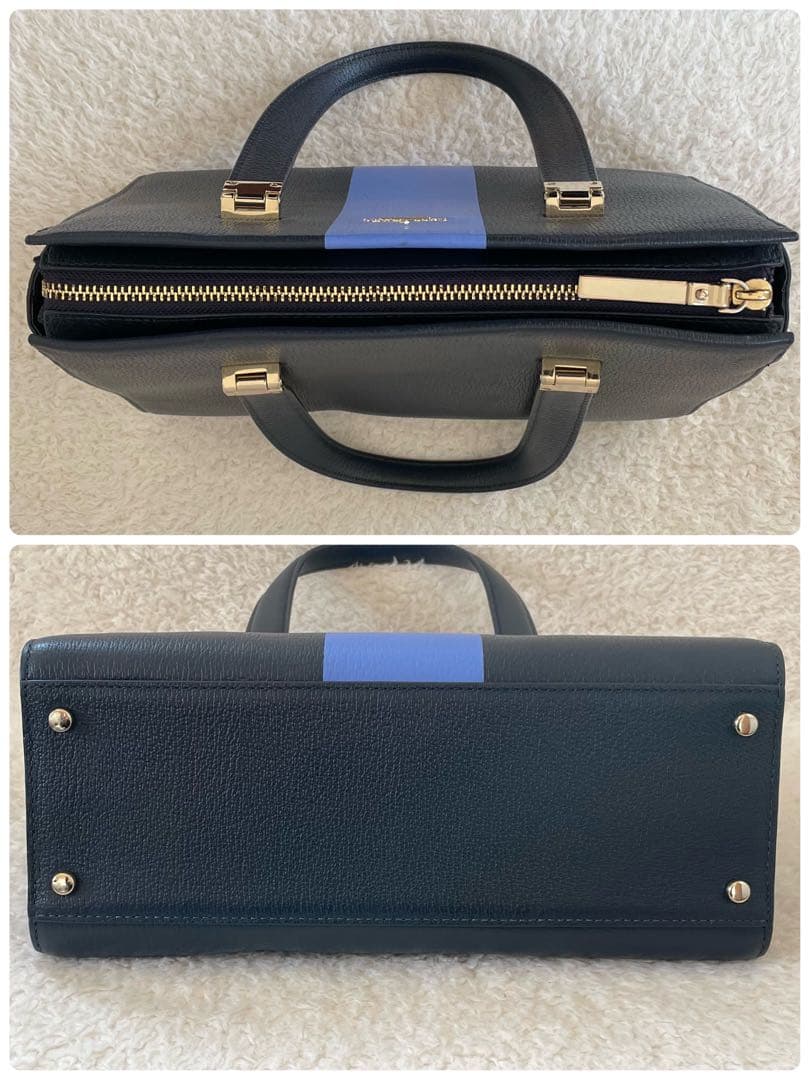 【美品】kate spade トートバッグ ショルダーバッグ 2way ネイビー