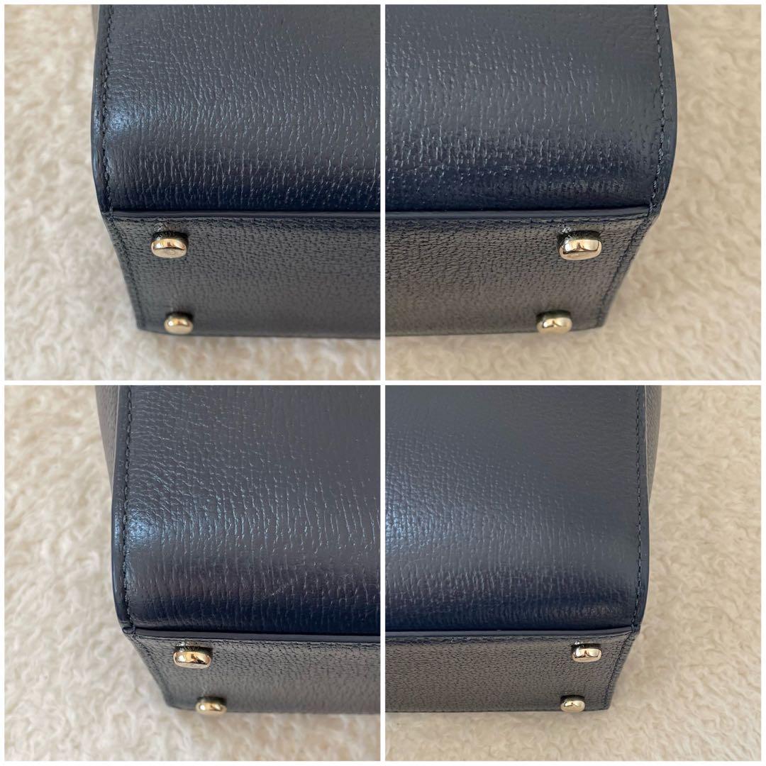【美品】kate spade トートバッグ ショルダーバッグ 2way ネイビー