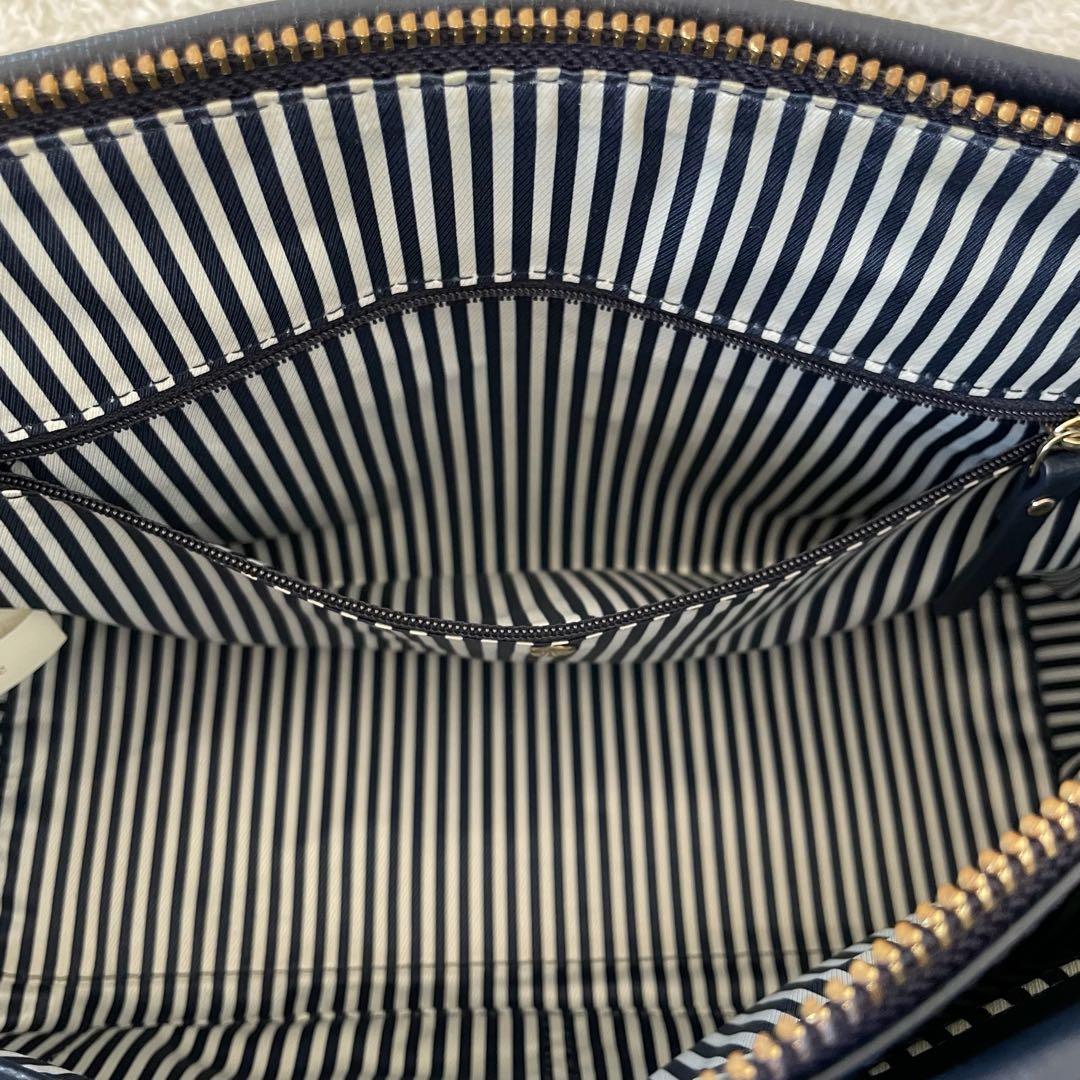【美品】kate spade トートバッグ ショルダーバッグ 2way ネイビー