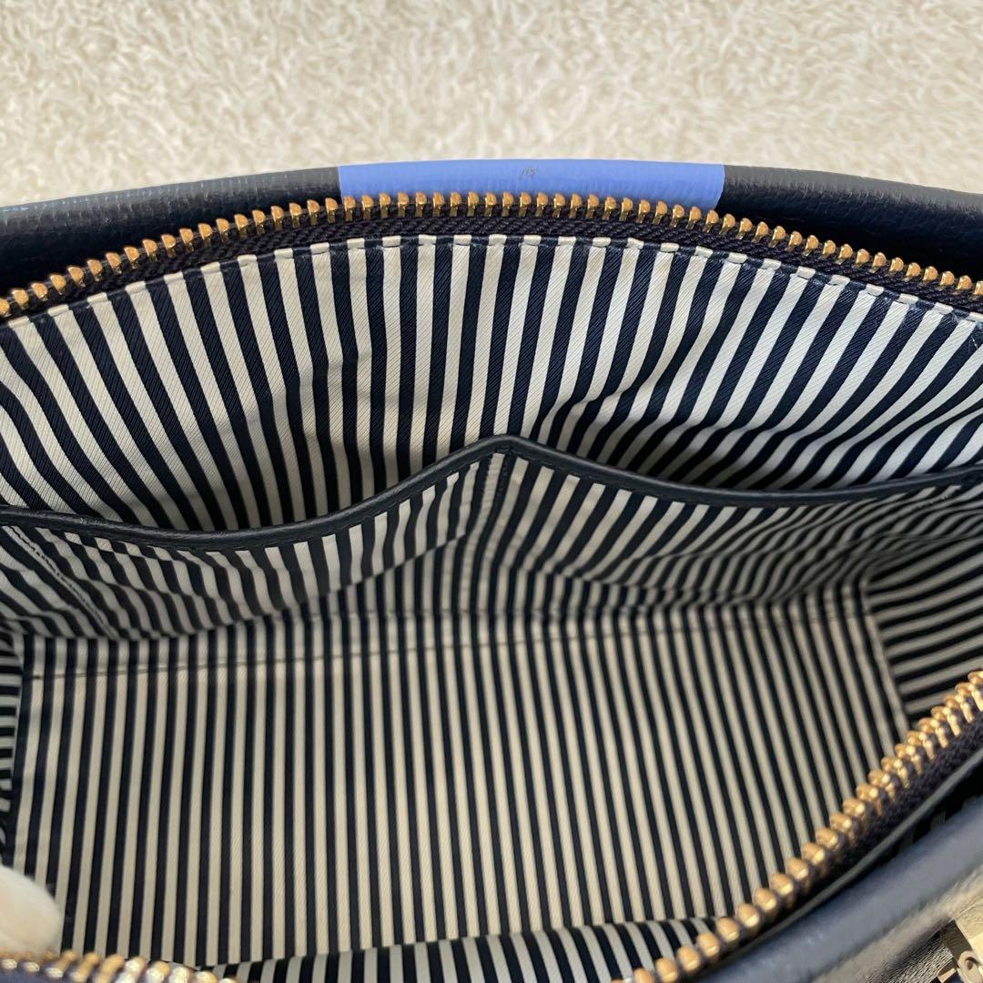 【美品】kate spade トートバッグ ショルダーバッグ 2way ネイビー