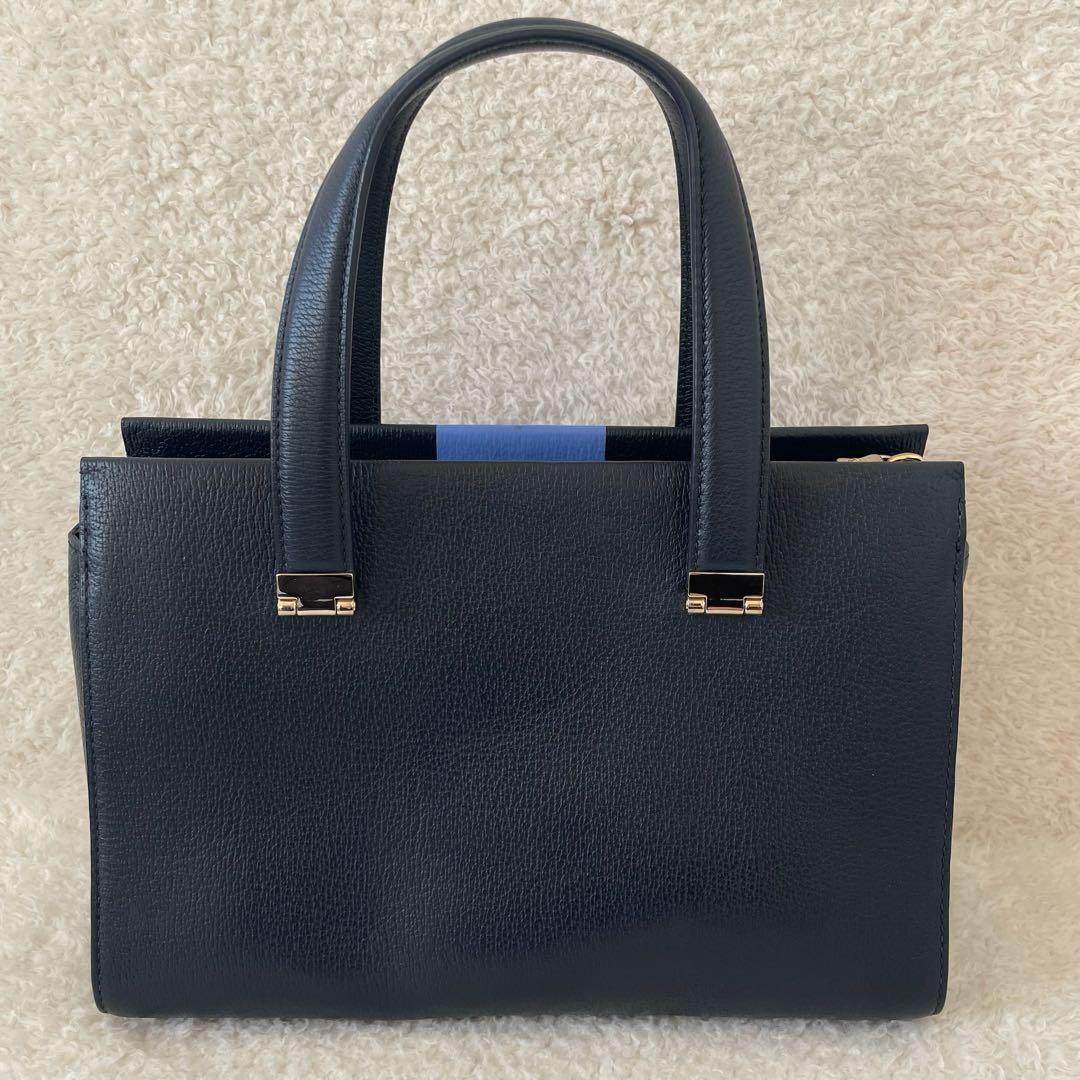 【美品】kate spade トートバッグ ショルダーバッグ 2way ネイビー