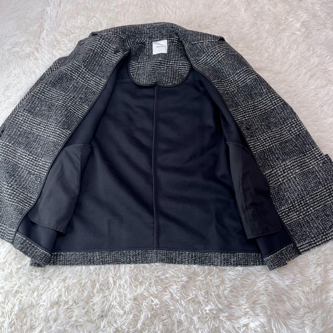 【極美品】Spick & Span Wスライバーチェックハーフコート　36
