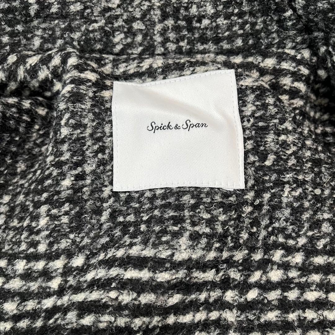 【極美品】Spick & Span Wスライバーチェックハーフコート　36