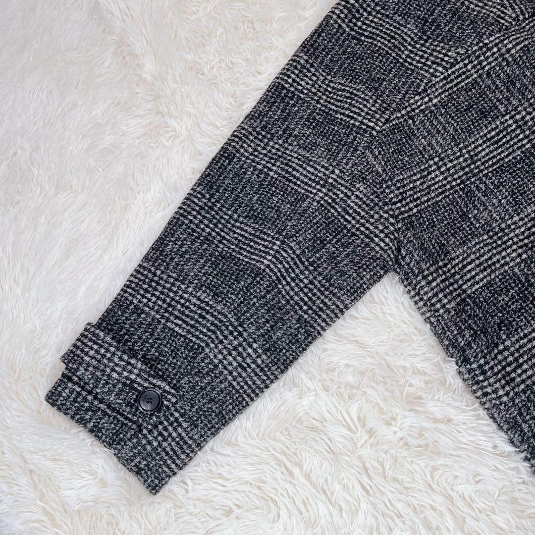 【極美品】Spick & Span Wスライバーチェックハーフコート　36