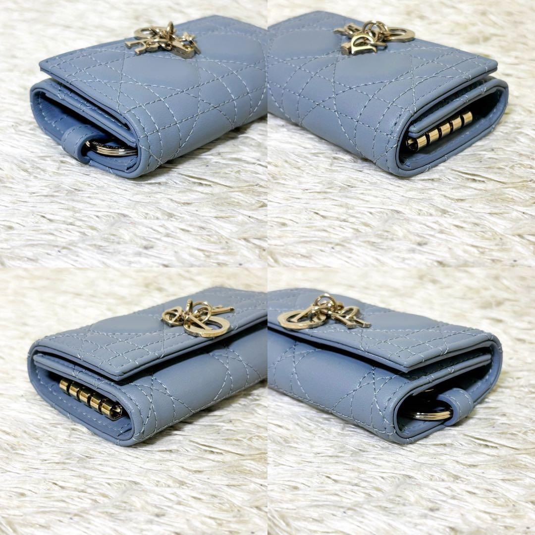 【新品同様】クリスチャンディオール キーケース キーリング カナージュ ブルー系